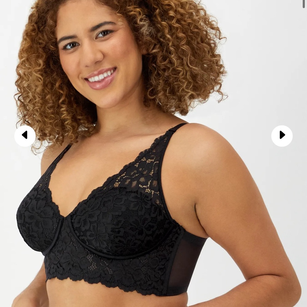 2 Pack Maidenform Lightly Lined Convertible Lace Bralette 36D